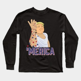 Trump Bae Funny 4th of July Trump Salt Freedom Long Sleeve T-Shirt